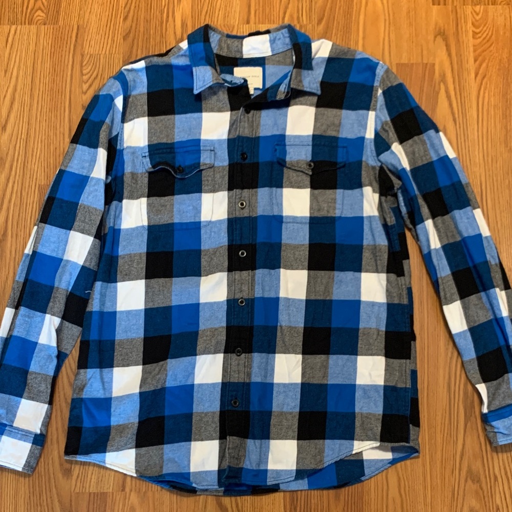 American Eagle Outfitters Blue flannel